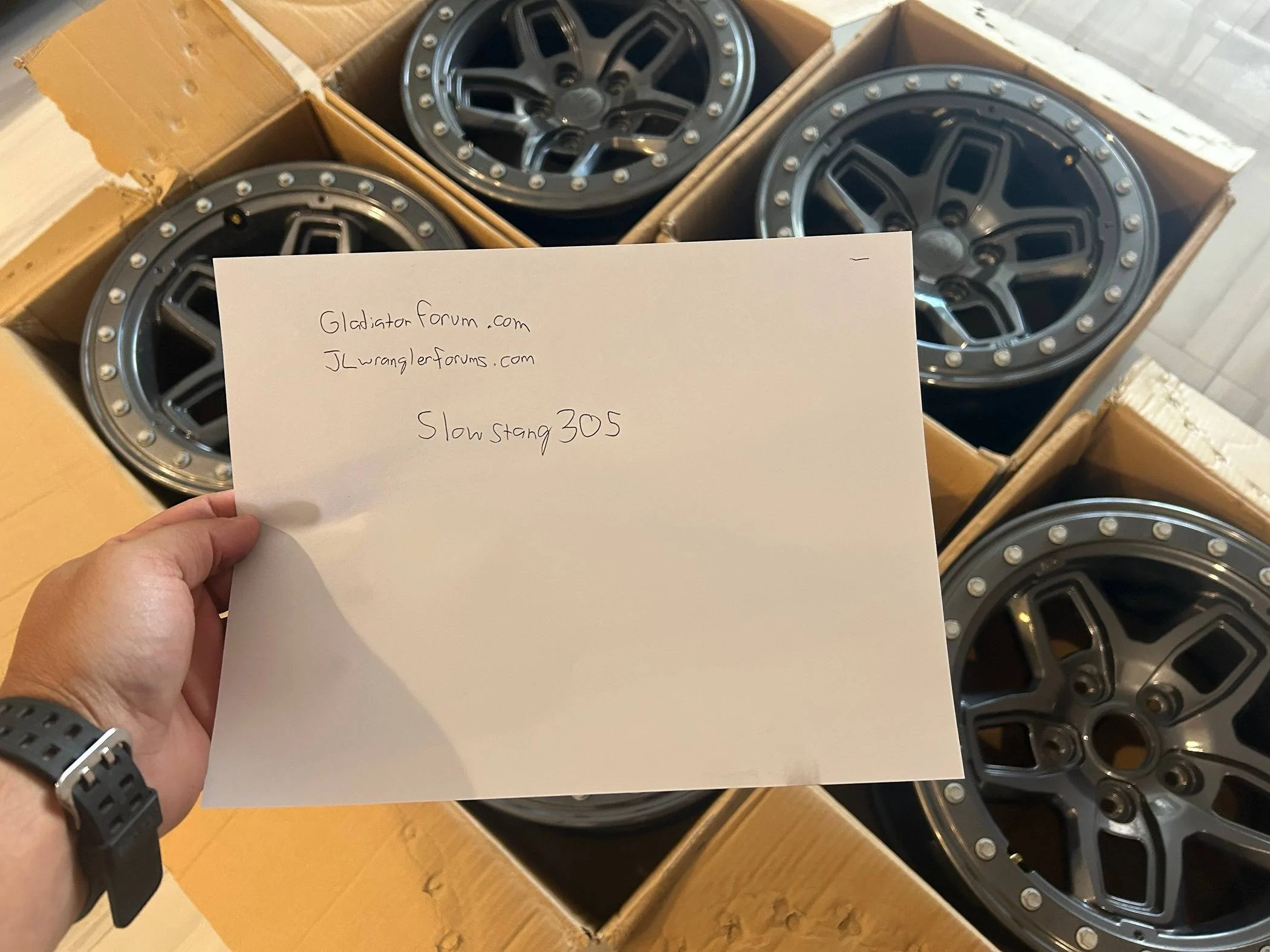 Jeep Gladiator AEV Borah Onyx Black with Rings Set of (5) IMG_8261