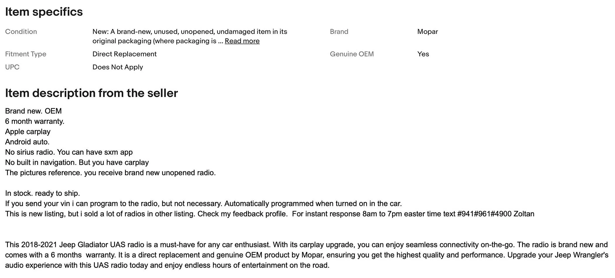 Jeep Gladiator 8.4" Upgrade from 7".. Is this listing too good to be true? Screenshot 2024-05-27 at 1.25.43 PM