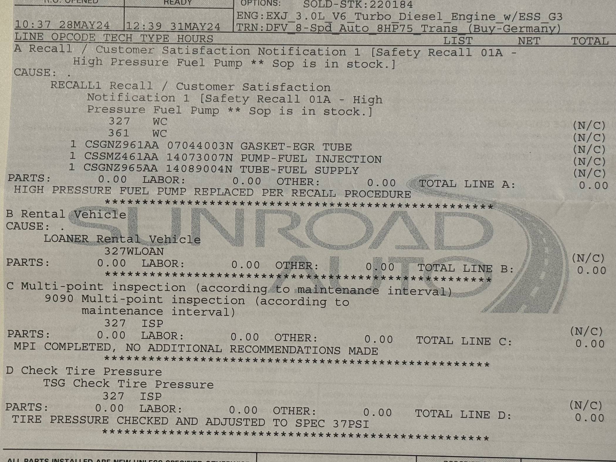 Jeep Gladiator Ecodiesel Recall 01A HPFP Parts are Available IMG_5531