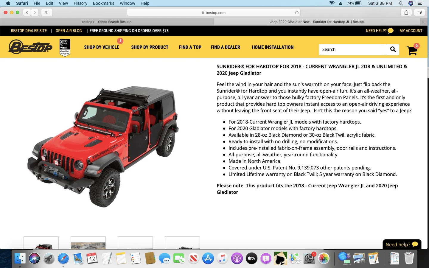Jeep Gladiator Can forward part of soft top flip back like in JK? Screen Shot 2019-10-12 at 3.38.10 PM