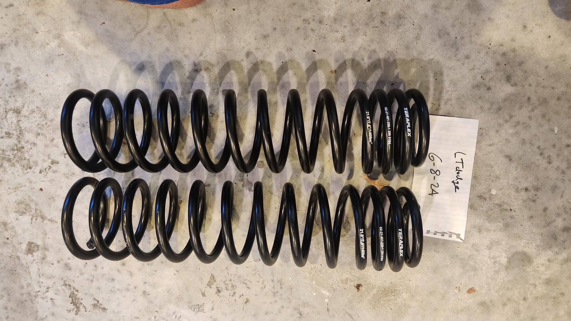 Jeep Gladiator Teraflex 2.50-Inch Front Lift Coil Springs $50.00 sprin