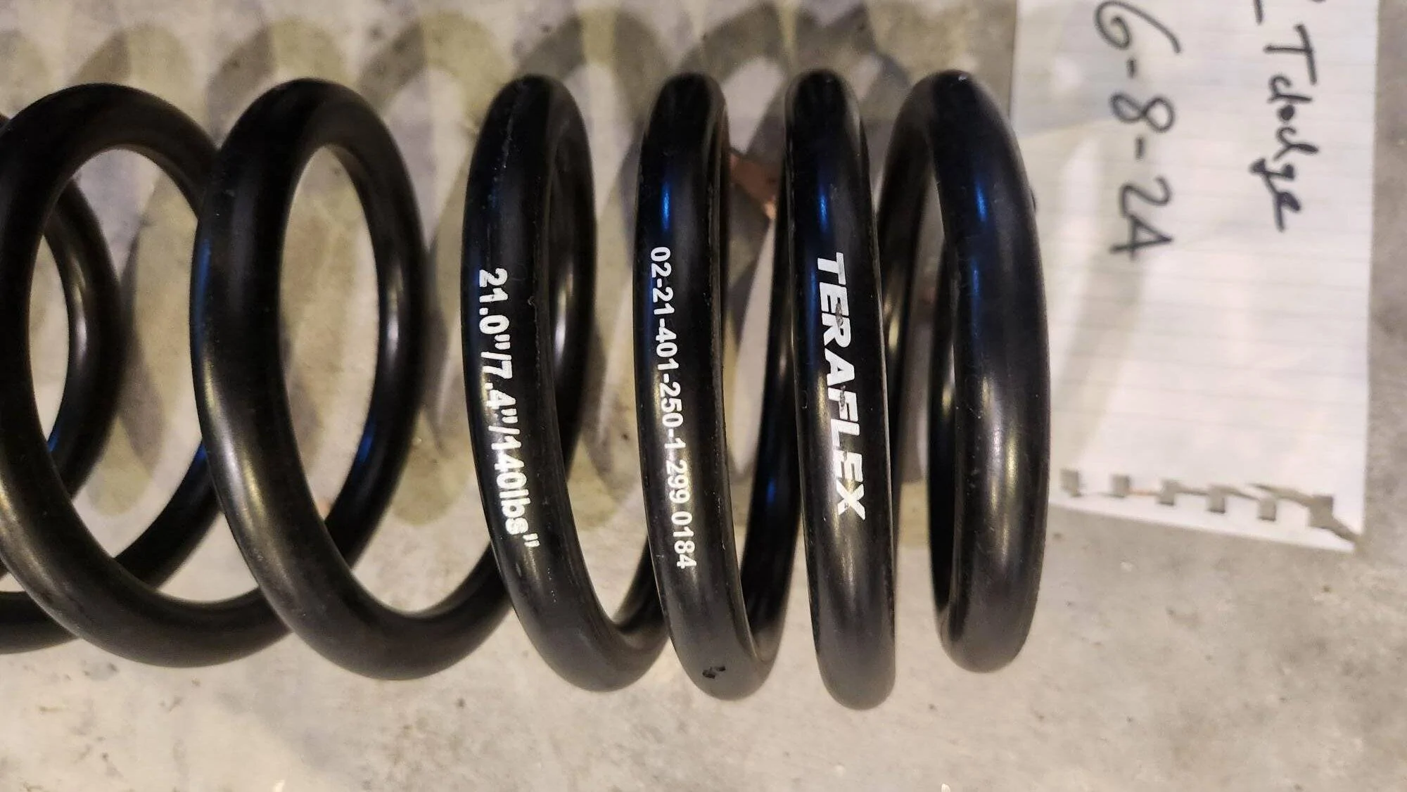 Jeep Gladiator Teraflex 2.50-Inch Front Lift Coil Springs $50.00 spring2
