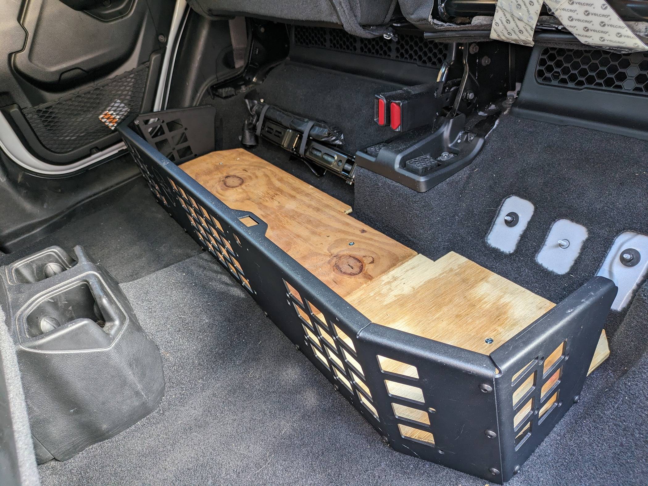 Jeep Gladiator Under rear seat electrical setup PXL_20240609_112831270