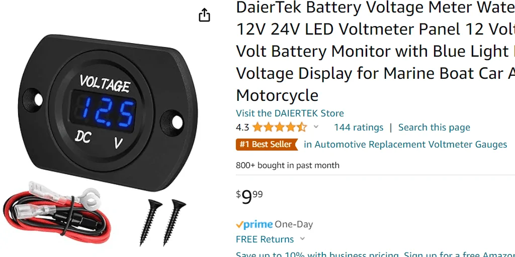 Jeep Gladiator How to know how much battery is left while camping? 1718470853712-mc