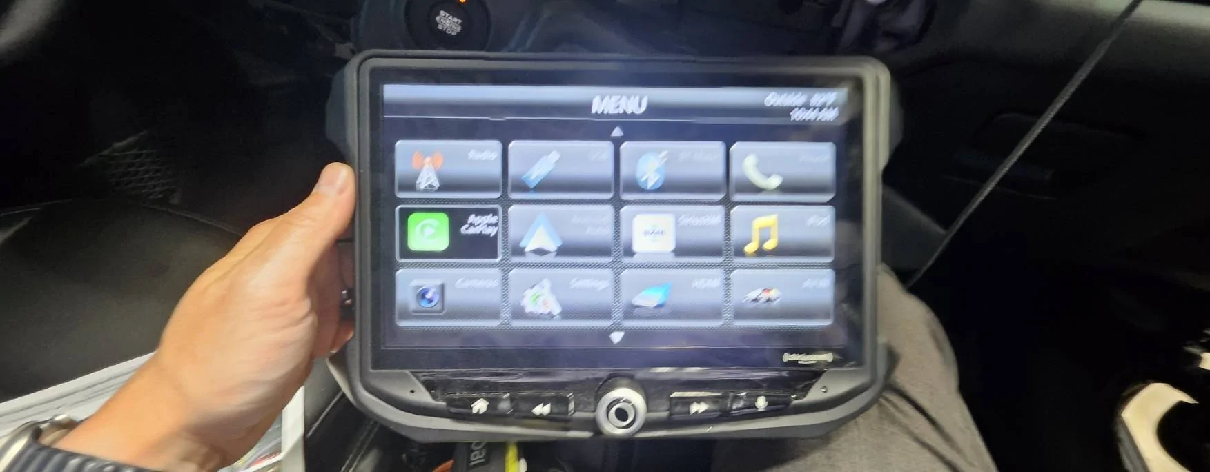 Jeep Gladiator Stinger HEIGH10 Head Unit with side cameras and gps maps microsd card - $600 Shipped 20240614_195221