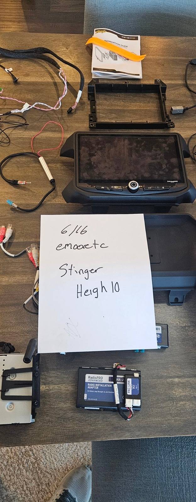 Jeep Gladiator Stinger HEIGH10 Head Unit with side cameras and gps maps microsd card - $600 Shipped 20240616_094625