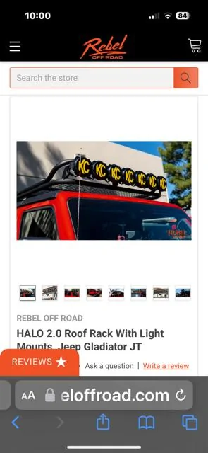 Jeep Gladiator Alu-Cab Canopy Camper Roll Call roof rack 1