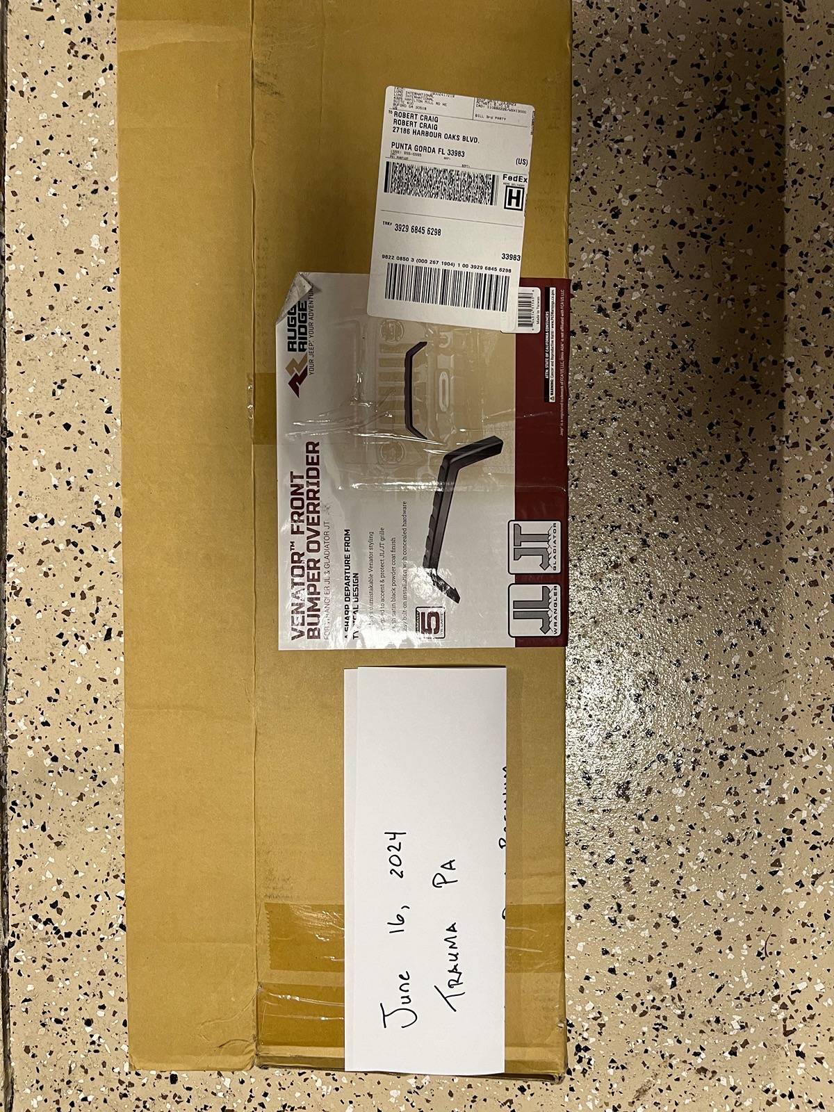 Jeep Gladiator Rugged Ridge Venator Front Bumper Overrider Bar $100 IMG_3652
