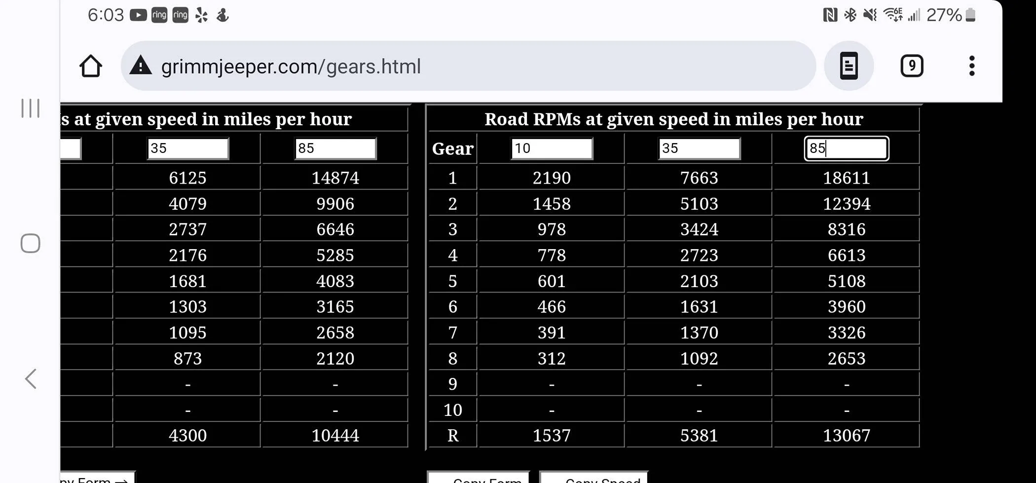 Jeep Gladiator Gear ratio poll for 37” tires on 17” wheels 3.6 gasser Screenshot_20240620_180320_Chrom