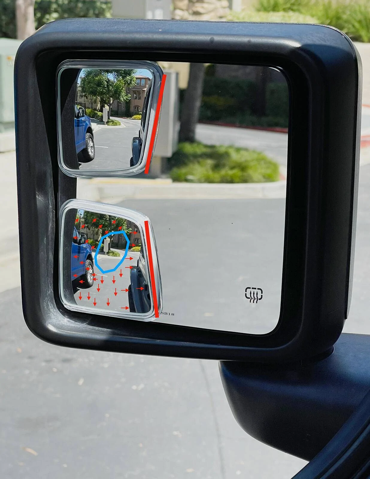 Jeep Gladiator Custom Blind Spot Mirrors For Gladiator Towing IMG_2583