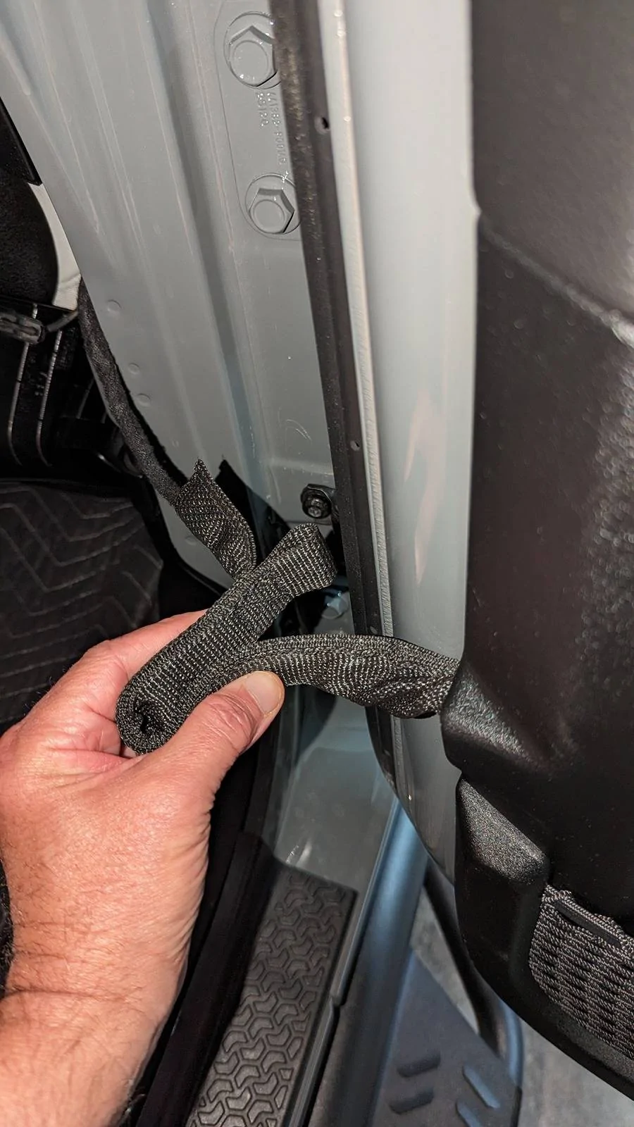 Jeep Gladiator Extender strap or hook for gladiator rear door. PXL_20240626_131224756