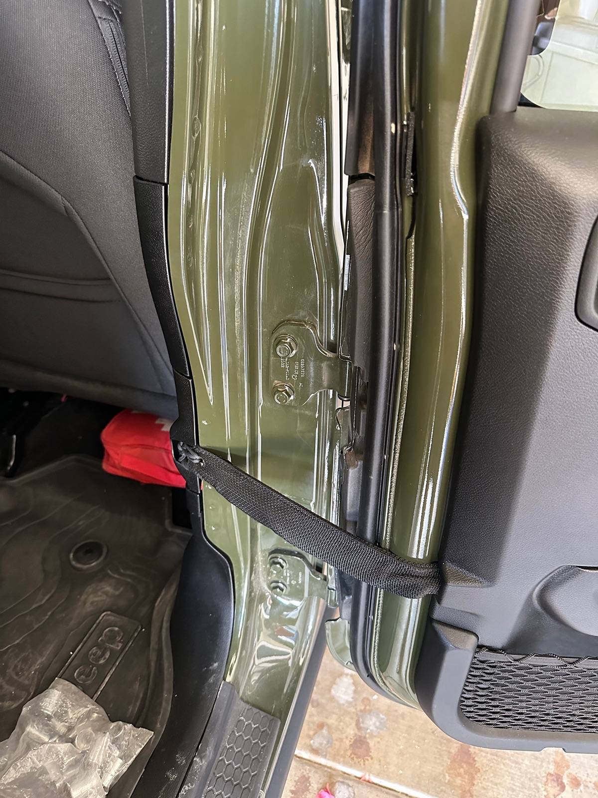 Jeep Gladiator Extender strap or hook for gladiator rear door. IMG_2842
