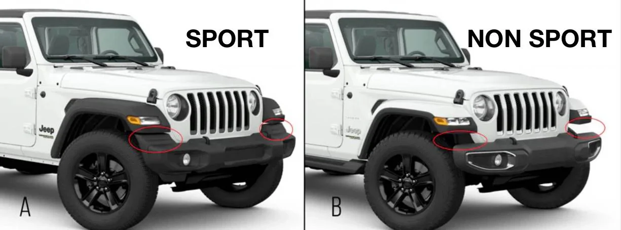 Jeep Gladiator What type of Bumper do I have? Sport or Non-Sport Screen Shot 2024-07-01 at 4.30.34 PM