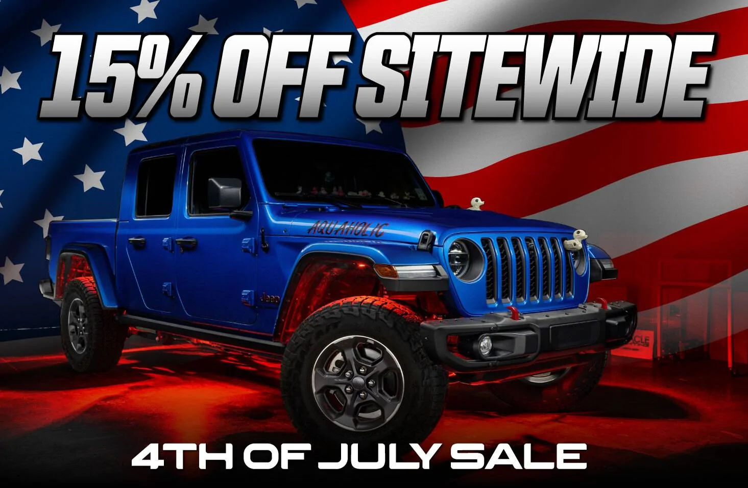 Jeep Gladiator HAPPY FAWTH! ORACLE Lighting July 4th Savings Starts Now 4july-jt