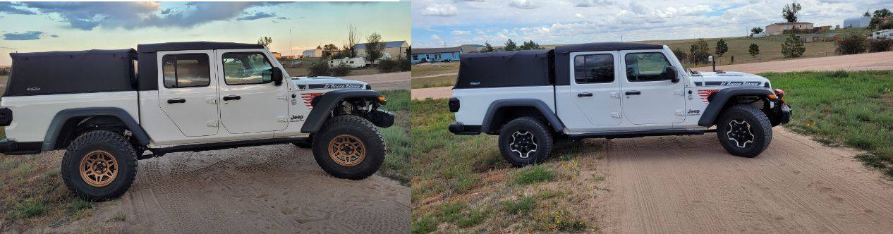 Jeep Gladiator Transformation Tuesday: Show Us the Build Before-During-After! sideCompare