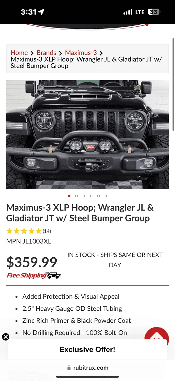 Jeep Gladiator help me choose a bumper? IMG_0331