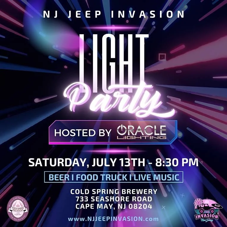 Jeep Gladiator New Jersey JP Invasion or Bust! Light Party