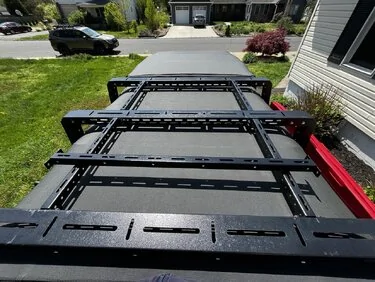 Jeep Gladiator DIY Bike Rack On Top of Full Height Bed Rack 384784-88151733c1ef25fb0b85db8dd8e3c171