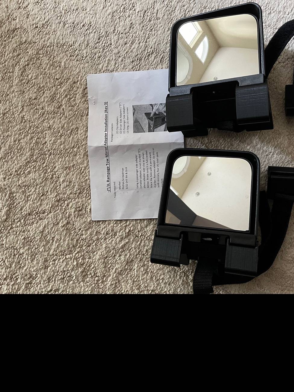 Jeep Gladiator Tow mirrors with adapters 4391D924-BE19-4557-B43D-1B7480D3F6A1