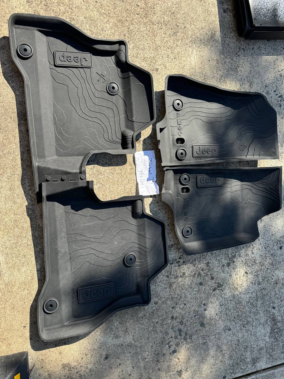 Jeep Gladiator Jeep Gladiator OEM Weather Mats IMG_6139