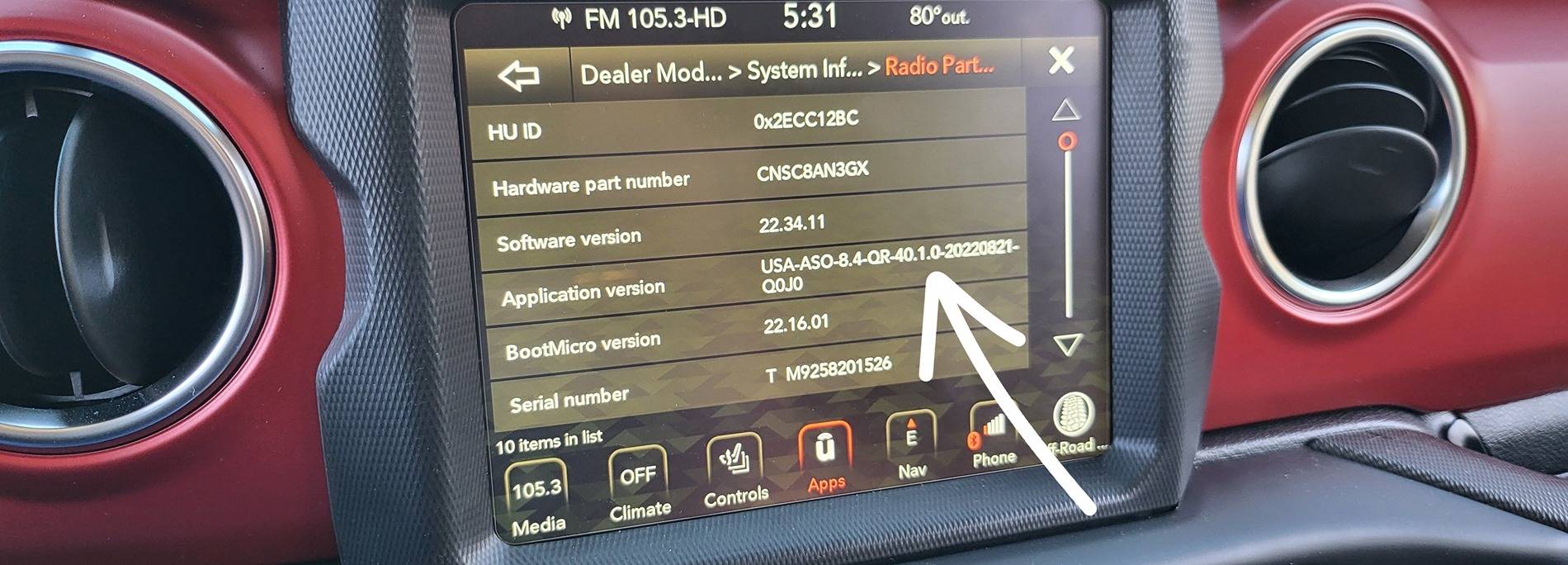 Jeep Gladiator How to: Update UConnect 8.4" via USB drive. 1000011481