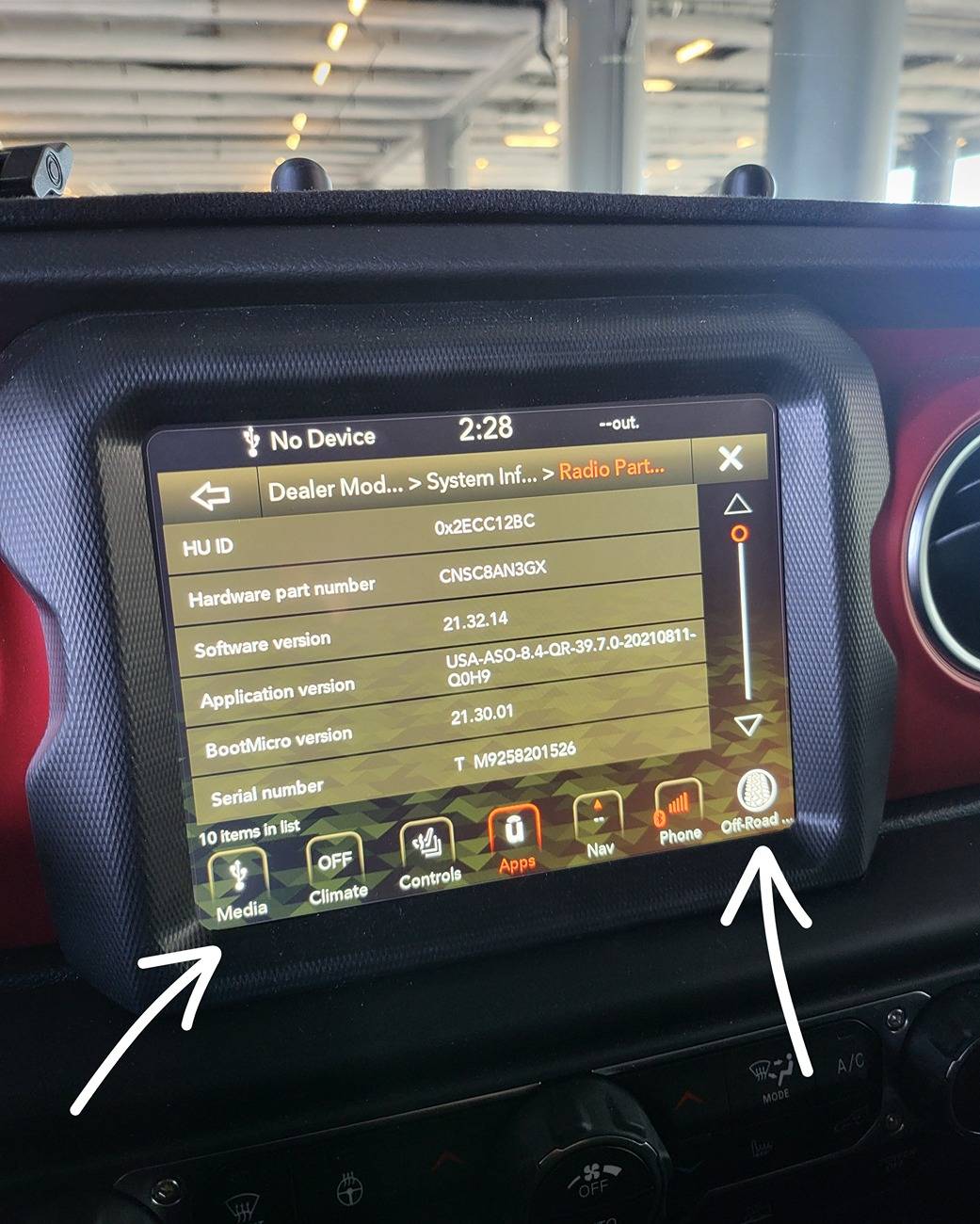 Jeep Gladiator How to: Update UConnect 8.4" via USB drive. 1000011480