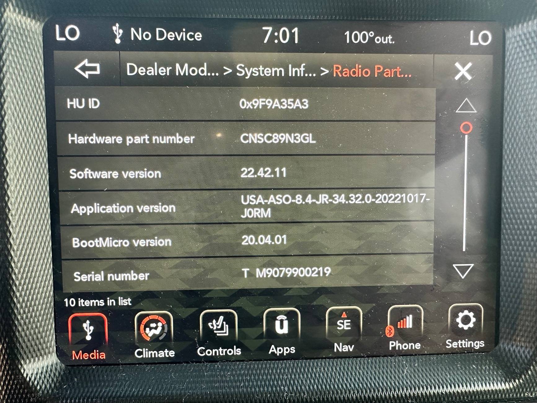 Jeep Gladiator How to: Update UConnect 8.4" via USB drive. IMG_1291
