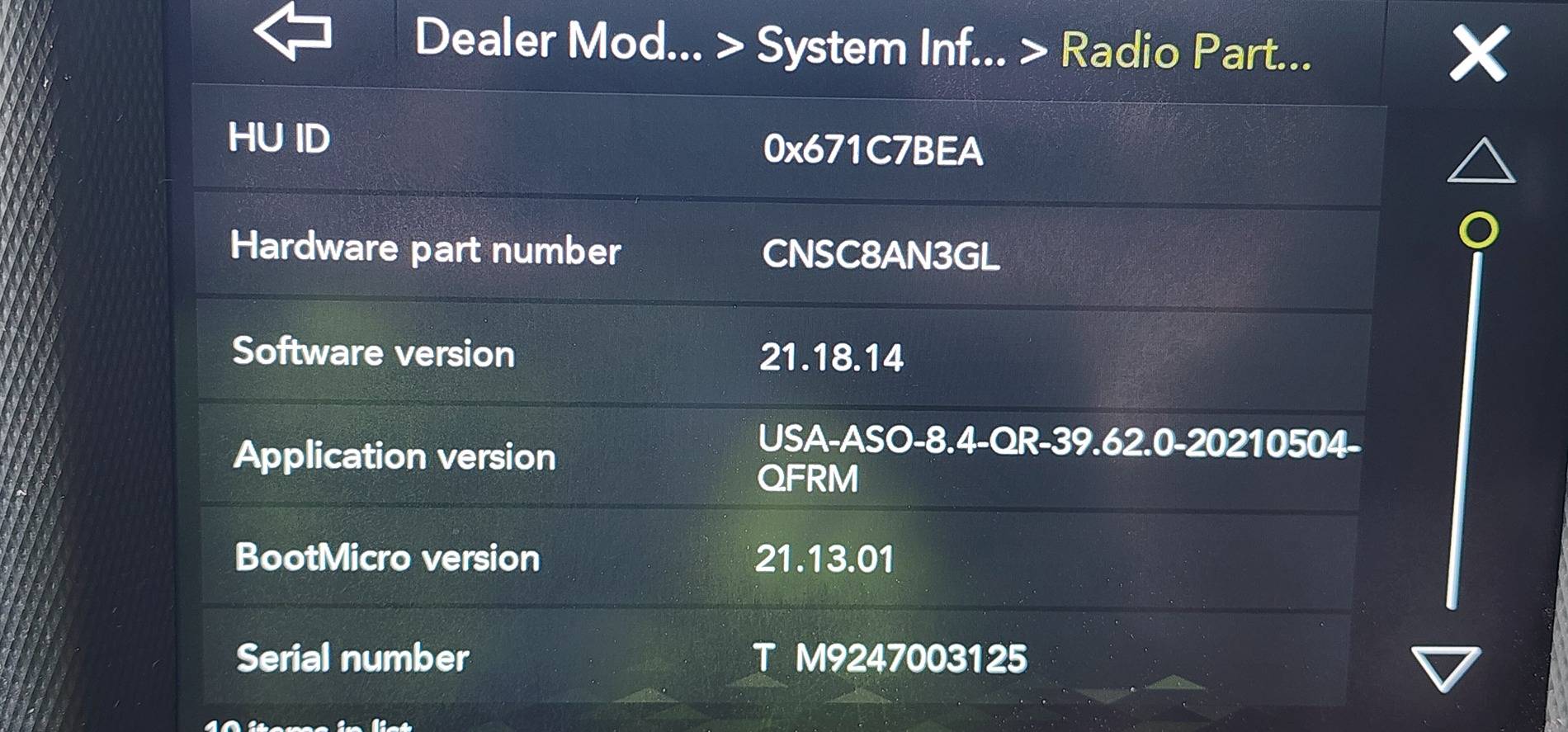 Jeep Gladiator How to: Update UConnect 8.4" via USB drive. 20240716_113420