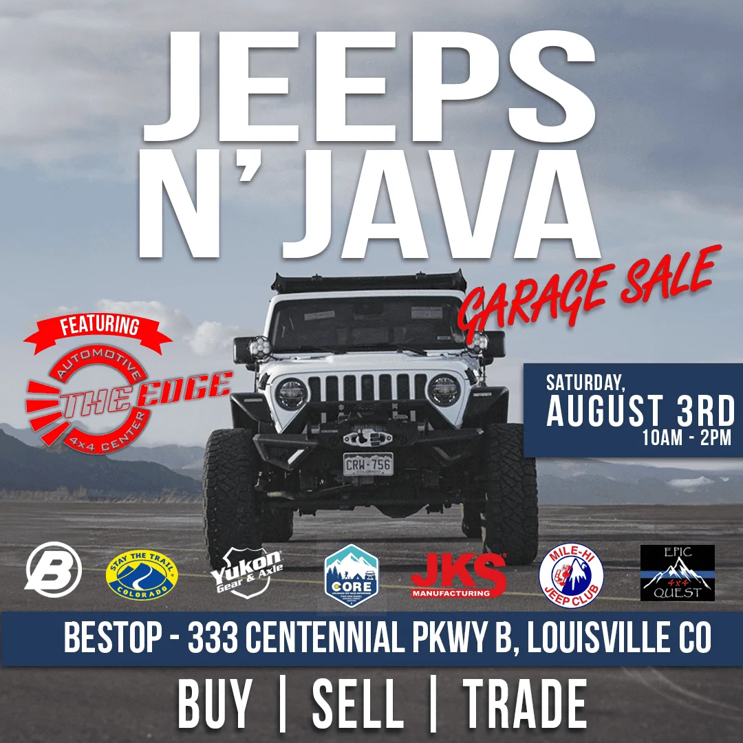 Jeep Gladiator Bestop's Jeeps N Java is back! Jeeps N Java 1080x1080 with logos