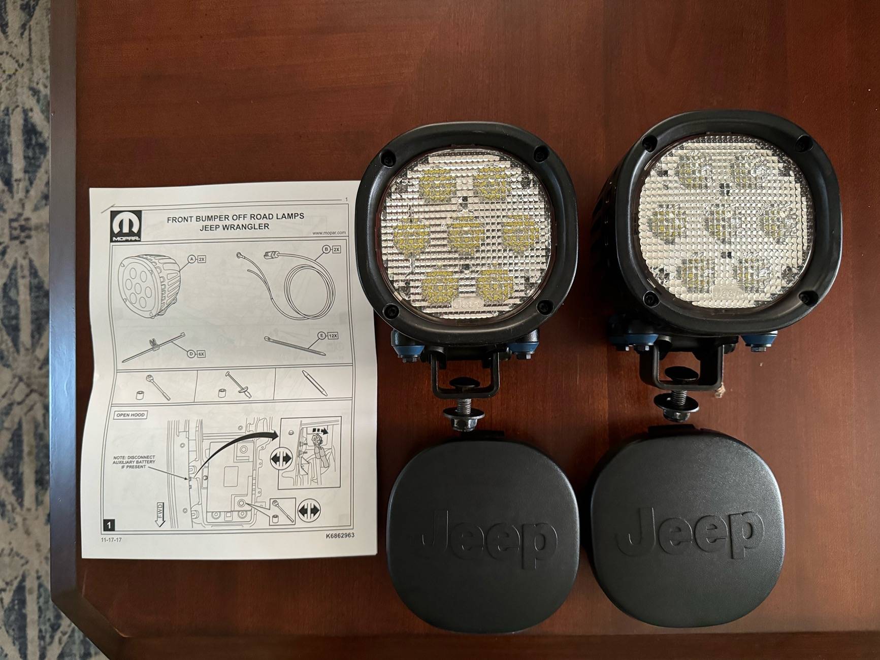 Jeep Gladiator Mopar 7 inch off-road light kit complete IMG_0854 Copy