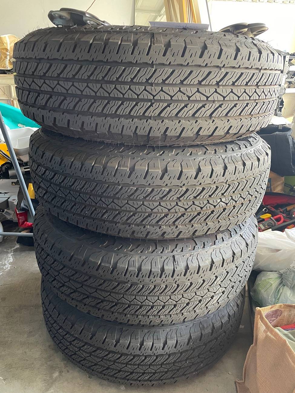 Jeep Gladiator Set of (4) OEM JT Sport steel wheels and all-terrain tires, includes TPMS IMG_2746
