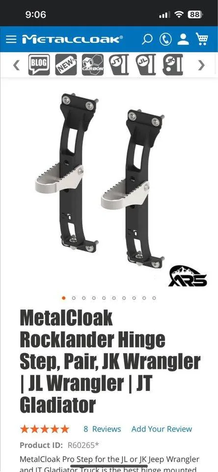Jeep Gladiator MetalCloak hinge kit for a JT Gladiator or JL Wrangler 449760229_470612115829637_2052319929344798165_n