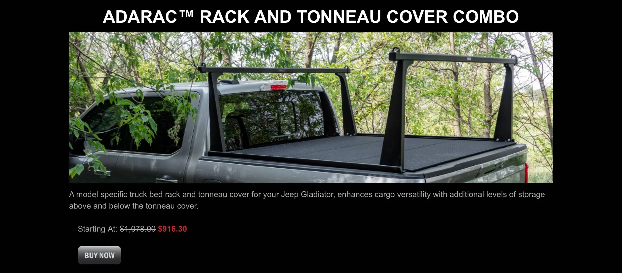 Jeep Gladiator Adarac Rack and Tonneau Cover IMG_5458