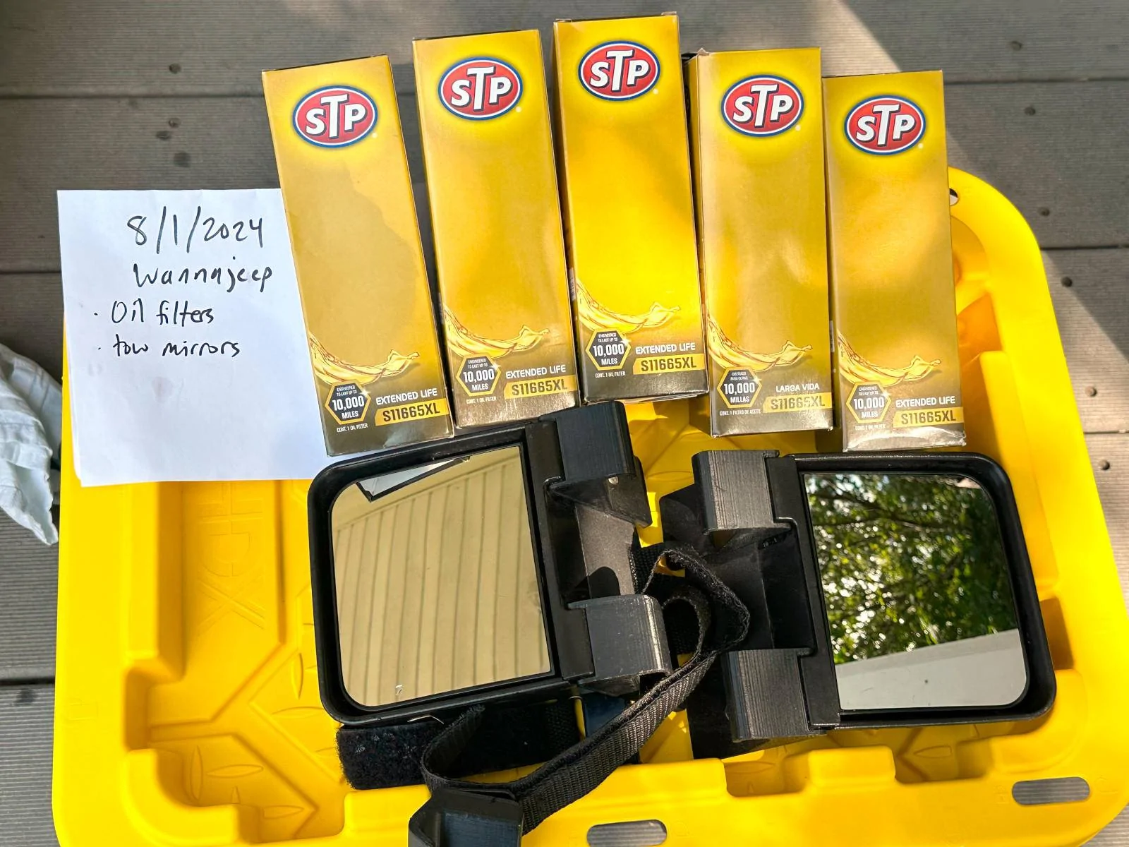 Jeep Gladiator Tow mirrors & engine oil filters (5) filters_mirrors