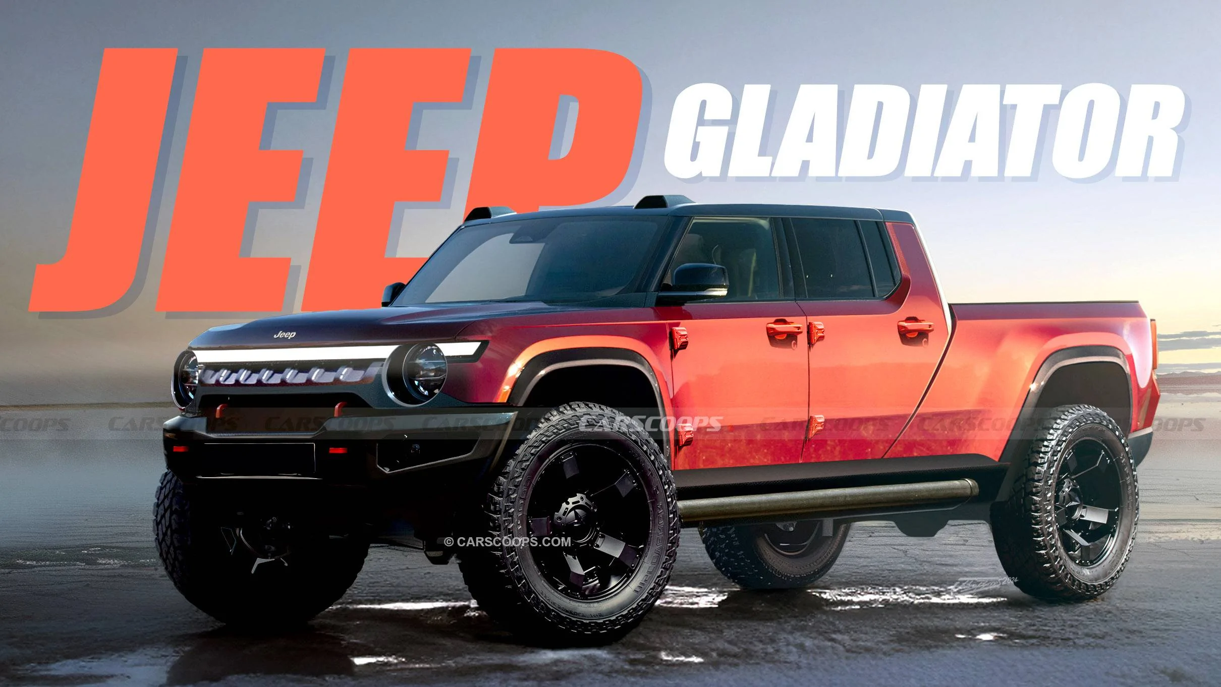 Jeep Gladiator The complete spectrum of 2024 truck design in a couple photos . . . 2028-Jeep-Gladiator-EV-Carscoops-5