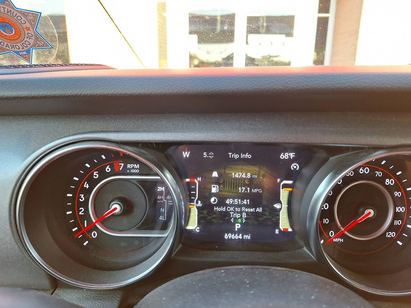 Jeep Gladiator Normal driving MPG vs Highway 20240803_071239