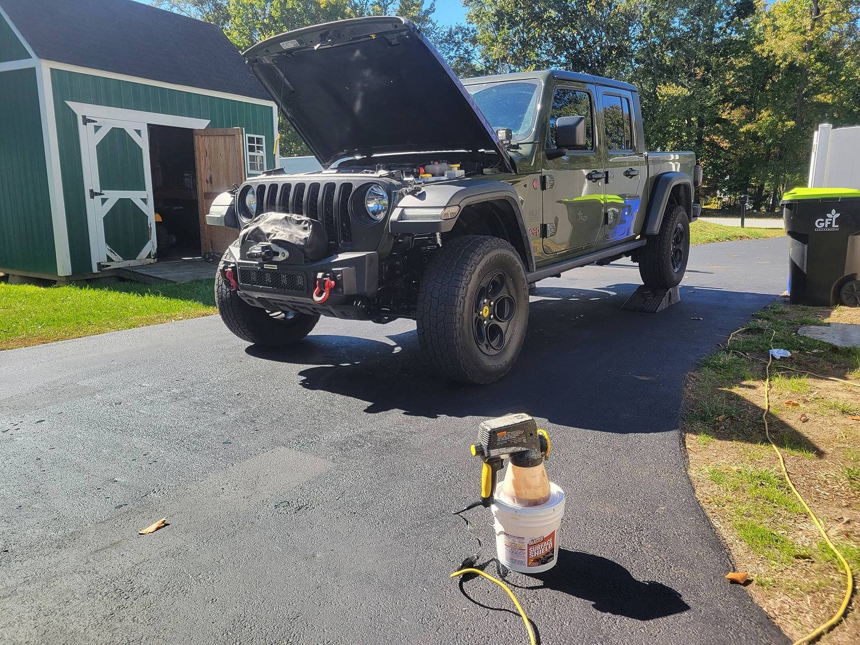 Jeep Gladiator Woolwax question:  Anything to spray in engine compartment? 20231013_123715
