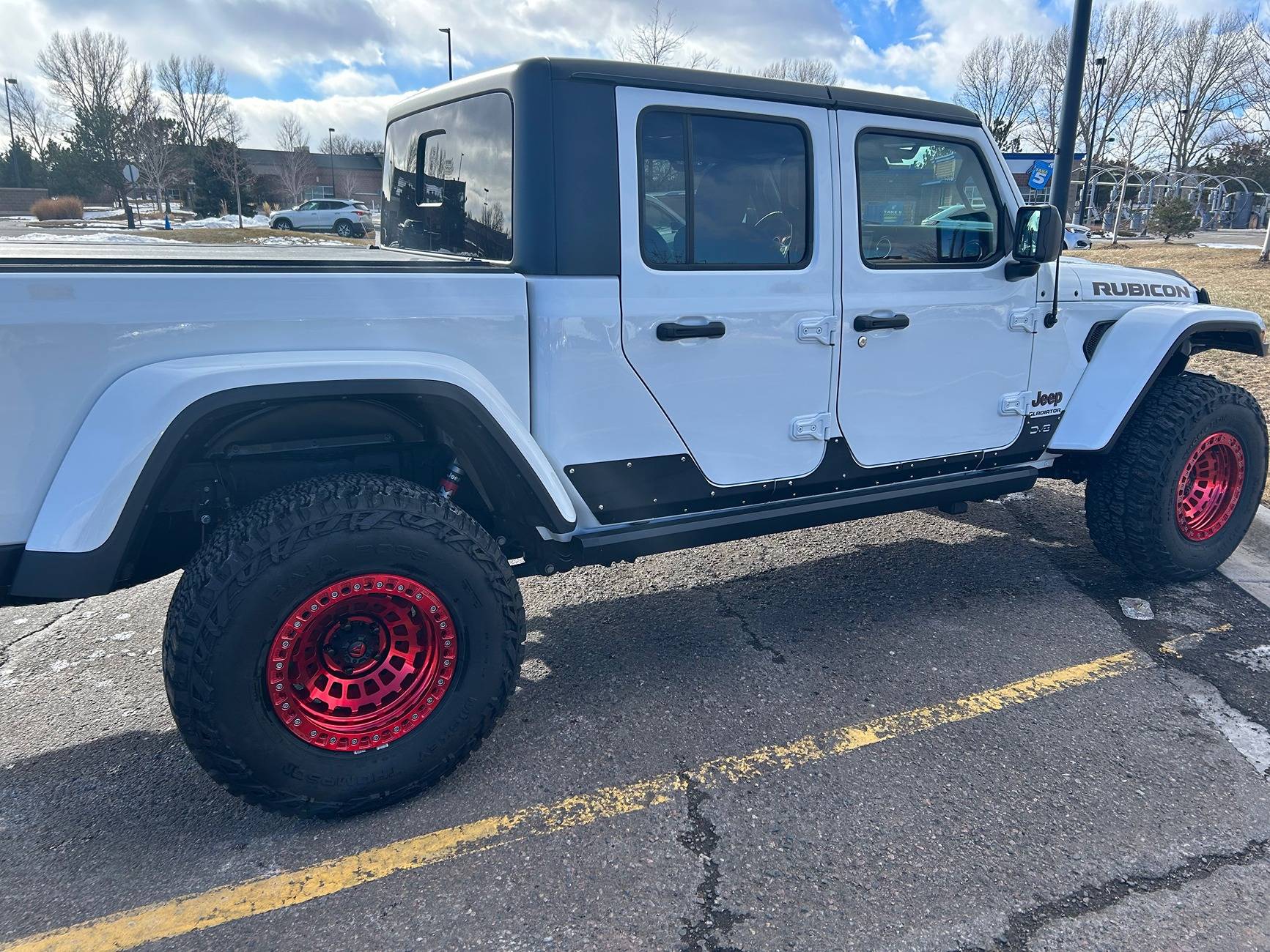 Jeep Gladiator 3.5" lift on 35's photos if you have a lift or something close. IMG_2307