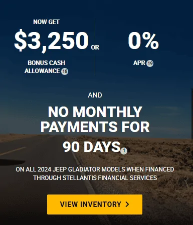 Jeep Gladiator $3.250 jeep gladiator discount now until September 9th, after that i would expect 10 or 15% off msrp, since sales are down? Gladiator Discount
