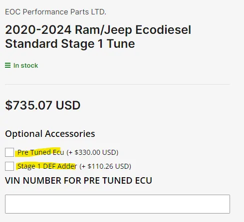 Jeep Gladiator EOC Stage 1 Tune Options - Your experience? 1723033132045-js