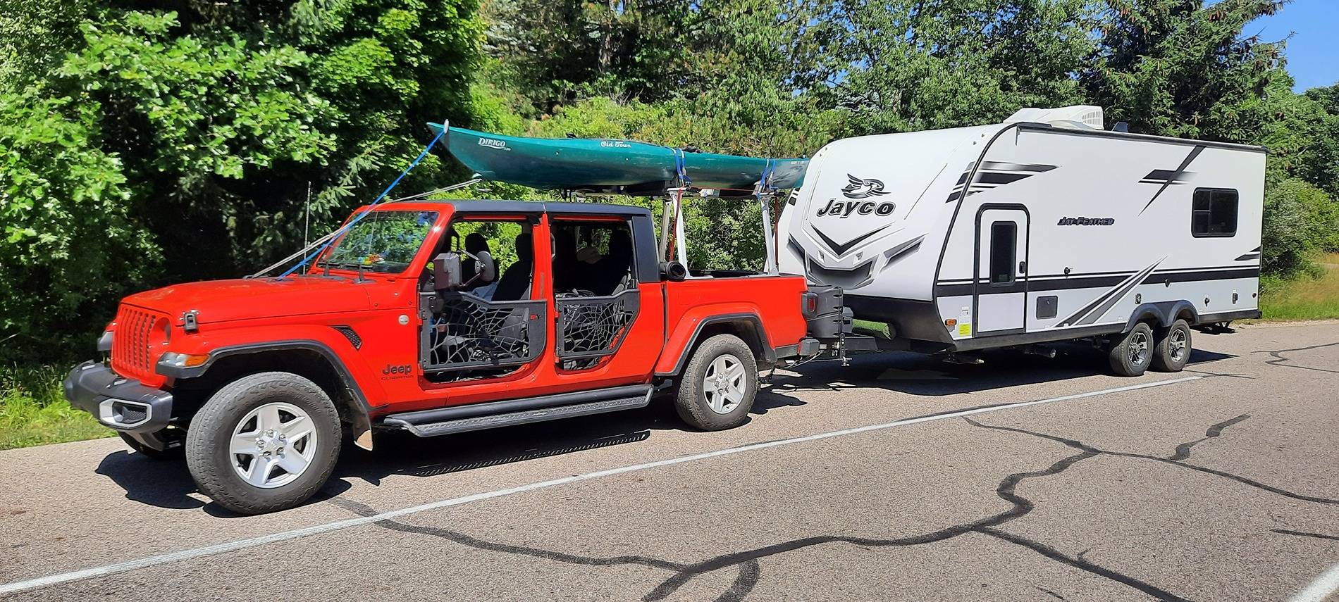 Jeep Gladiator Towing topless and doors off, anyone try it? 20220710_154457