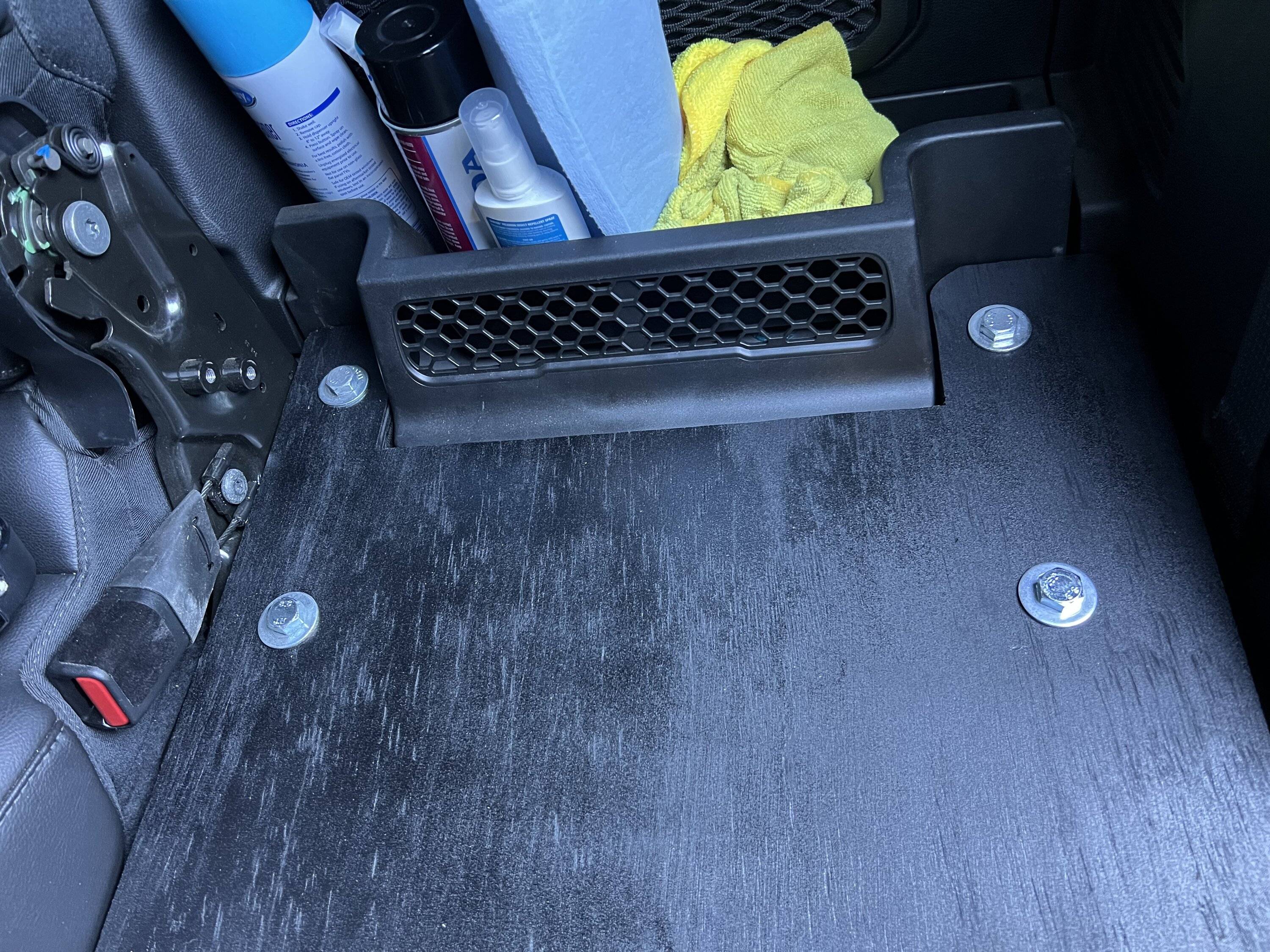 Jeep Gladiator My take on a DIY 40% rear seat delete for fridge IMG_9189