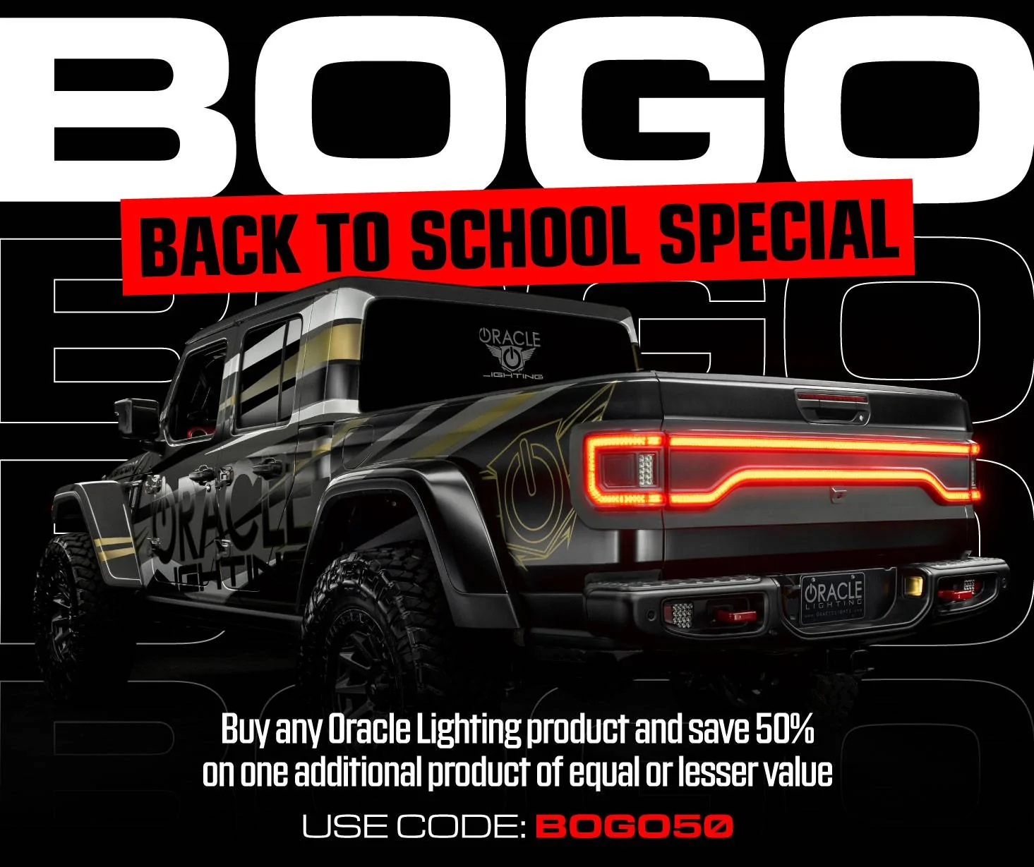 Jeep Gladiator BACK TO SCHOOL Sale!!! ORACLE Lighting back2school-promo-JT