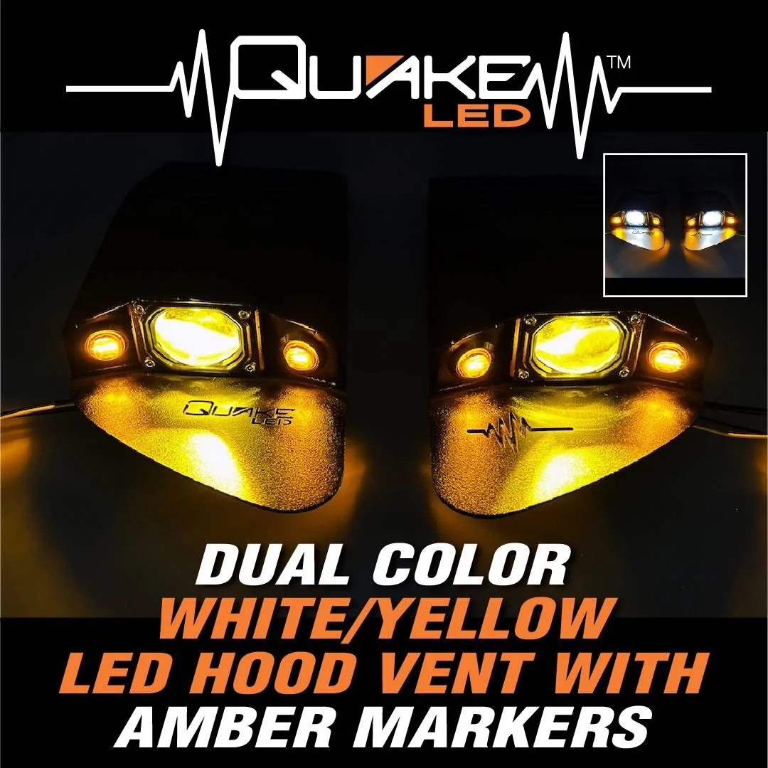 Jeep Gladiator NEW PRODUCT ALERT! Quake LED Rubicon Hood Vent Lighting Kit! QTE1445 1445 Ads-04