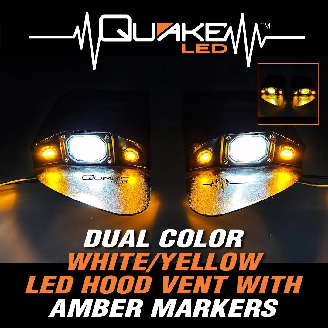 Jeep Gladiator NEW PRODUCT ALERT! Quake LED Rubicon Hood Vent Lighting Kit! QTE1445 1445 Ads-11