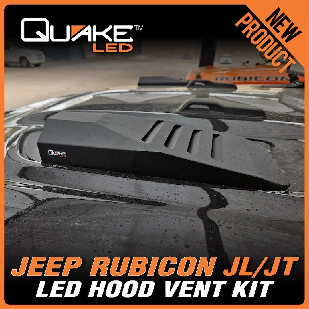 Jeep Gladiator NEW PRODUCT ALERT! Quake LED Rubicon Hood Vent Lighting Kit! QTE1445 1445 Ads-01