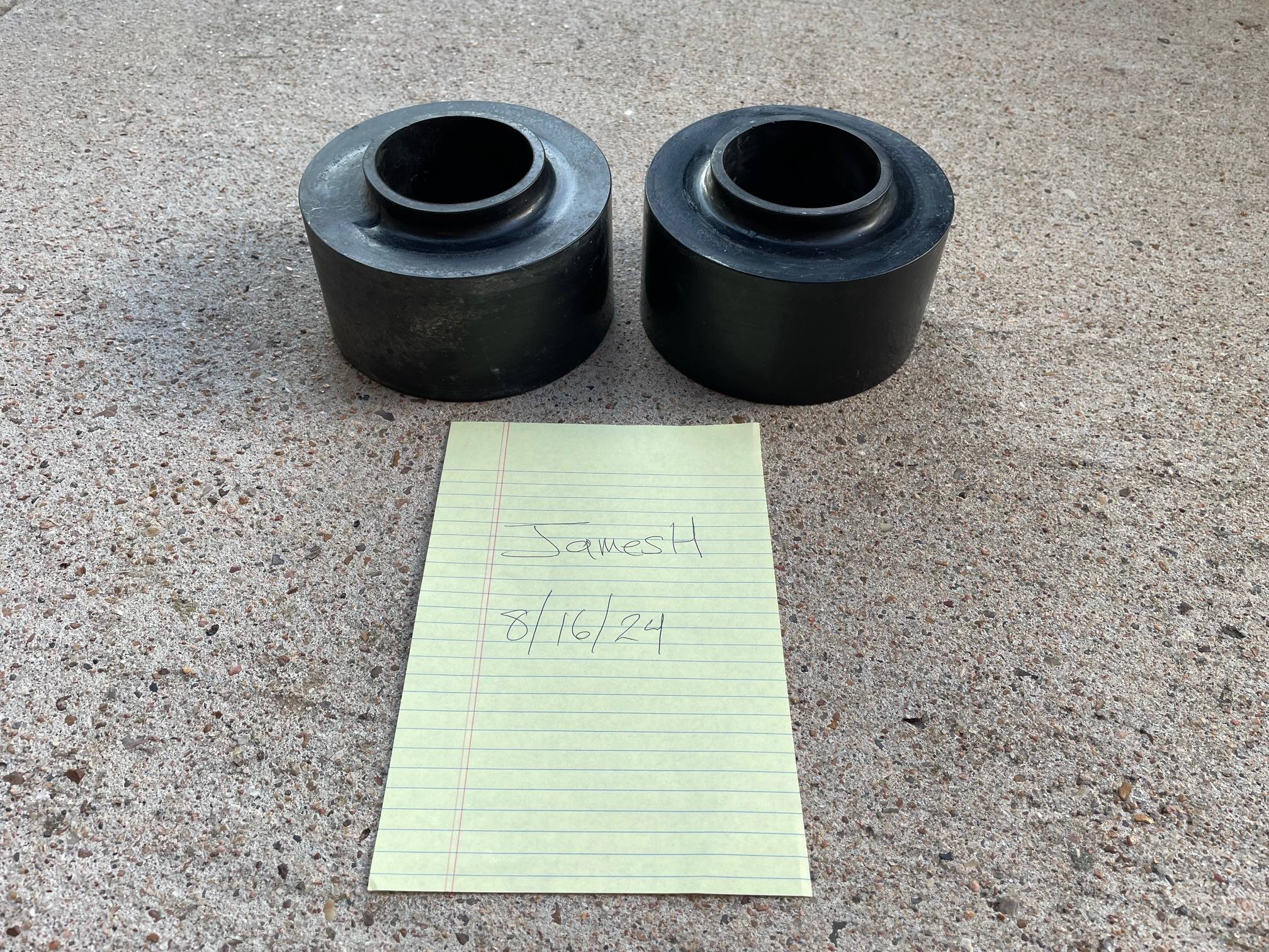 Jeep Gladiator 2" front spacers, 1.5" rear spacers - $50 (Rusty's) FrtSpacers