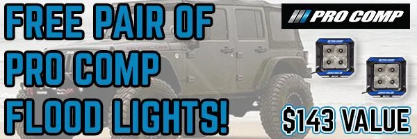 Jeep Gladiator FLASH SALE: LED Lights and Wheels ProComp_FloodLights