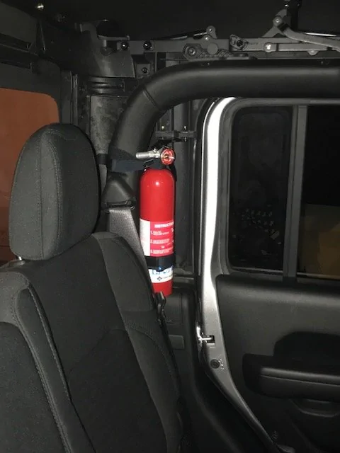 Jeep Gladiator Fire Extinguisher mounting Gladiator FE location