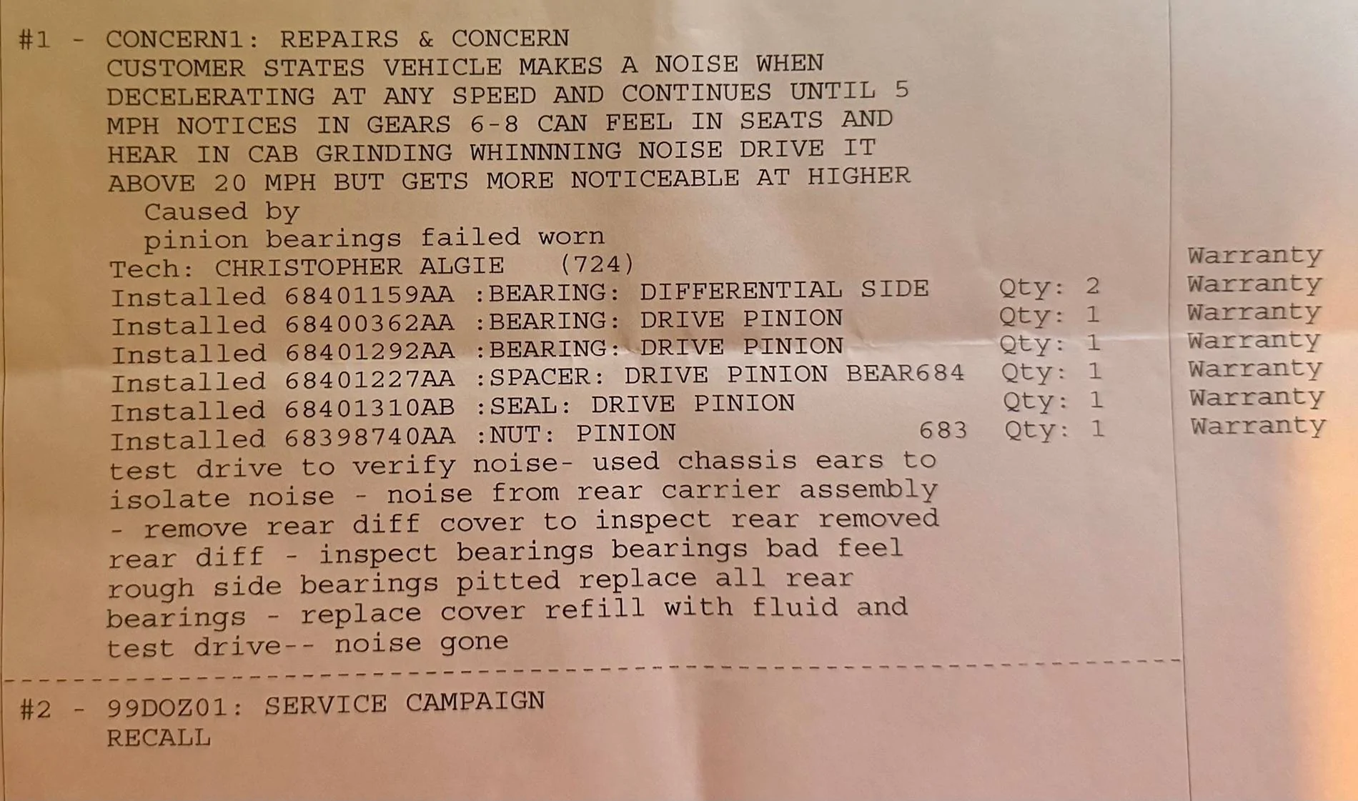 Jeep Gladiator Vibration and noise from drive line 55-65mph IMG_1793